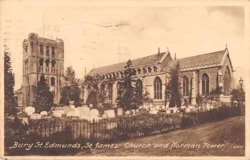 uk37187 St James Church and Norman Tower Bury St Edmunds Echtfoto UK Lot 10 U