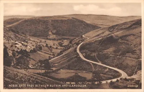 uk37332 Hufeisenpass zwischen Ruthin und Langollen Wales Echtfoto UK Lot