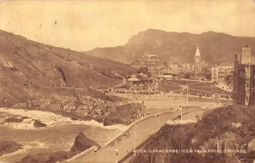 uk37429 Blick vom Hotelgelände Ilfracombe Echtfoto UK Lot 11 UK