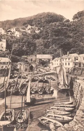 uk37345 clovelly harbour real photo uk lot 11 uk