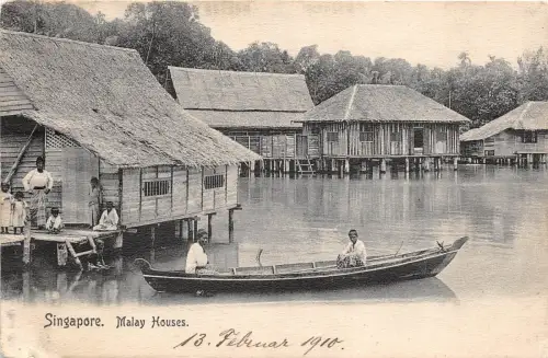 BR62509 Singapur Malaiische Häuser Typen Folklore