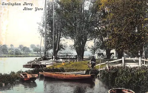 BR98578 Surlingham Ferry River Yare UK