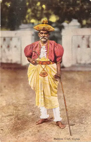 br104314 Kandyan Häuptling Ceylon Sri Lanka Kandy Folklore Kostüm