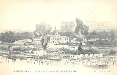 Lot 56 Spanien Madrid Königspalast von der Brücke von Segovia