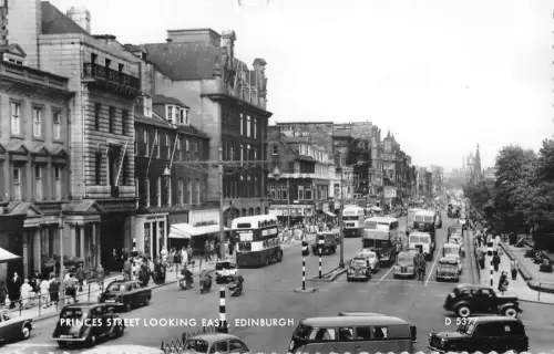 uk37244 princes street looking east edinburgh scotland real photo uk lot 10 uk