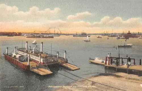 BR81444 Portsmouth Hafen und schwimmende Brücke Schiff Bateaux UK