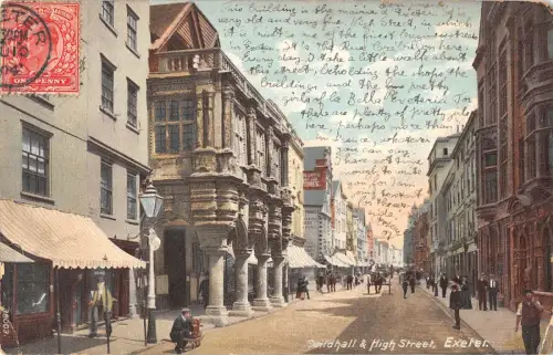 BR81843 Guildhall and High Street Exeter Wagen UK TCV