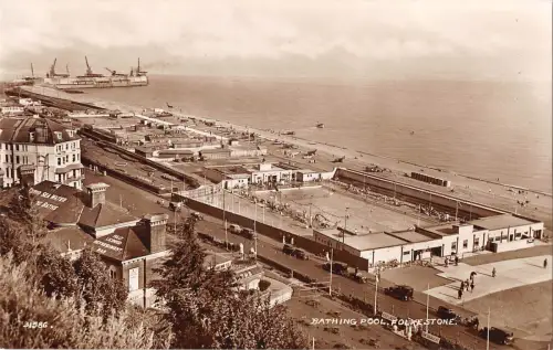 uk37479 bathing pool folkestone real photo uk lot 12 uk
