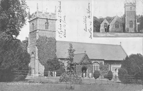 uk37584 woolverstone church real photo uk lot 12 uk