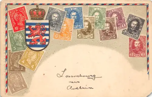 Lot327 Luxemburg Briefmarken Prägepostkarte Litho