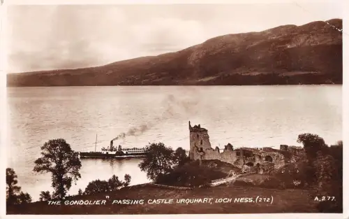 uk37856 the gondolier castle urquhart loch ness scotland real photo uk lot 13 u