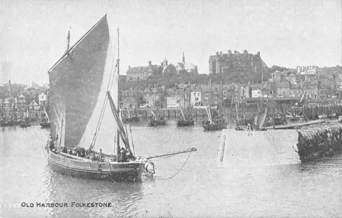 uk37993 old harbour folkestone real photo uk lot 14 uk