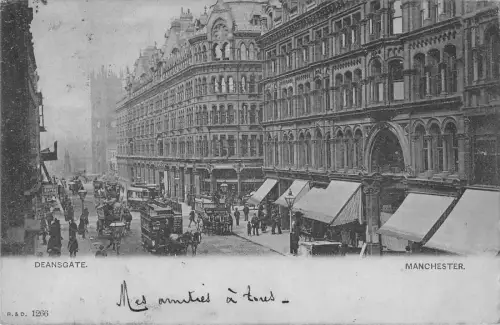 uk37940 deansgate manchester real photo uk lot 14 uk