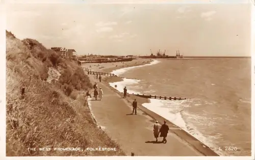 uk37916 west promenade folkestone real photo uk lot 14 uk