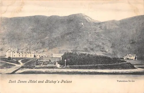 uk37843 loch leven hotel and bishop palace scotland real photo uk lot 13 uk