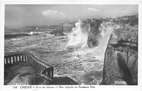 lot 74 echtfoto cascais boca do inferno mar agitado na pombeira alta portugal