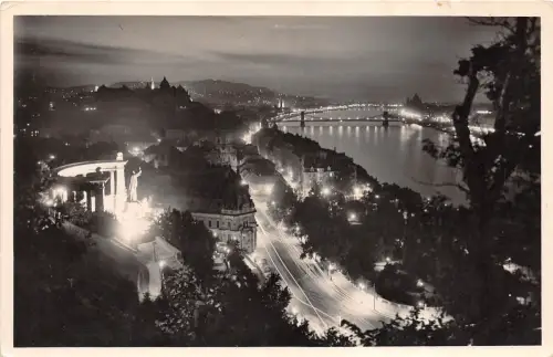 B36278 Budapest Stadtblick bei Nacht Ungarn