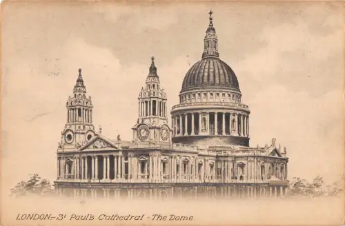 uk39337 the dome st pauls cathedral london real photo uk lot 21 uk