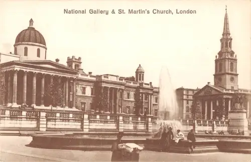 uk39042 national gallery and st martins church london real photo uk lot 20 uk