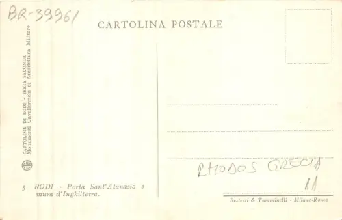 Br39961 Rhodos Rodi Rodi Porta Sant Atanasio Griechenland