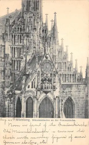 B4550 Germany Nürnberg Mannleinlaufen an der Frauenkirche Front/Back Scan