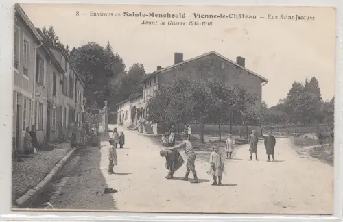 B82194 vienne le chateau rue saint jaq sainte menehould france front back image