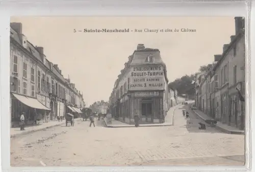B82193 sainte menehould france rue chanzy et cote du chateau front back image