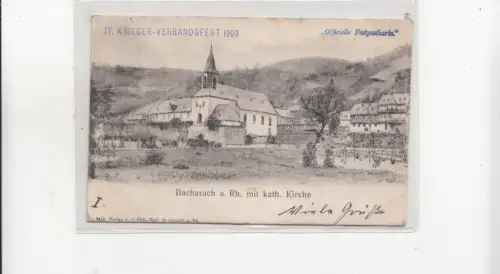 B82290 bacharach a rh mit kath kirche germany front back image