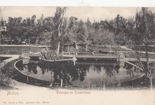 B79106 estanque en chapultepec mexico scan front/back image