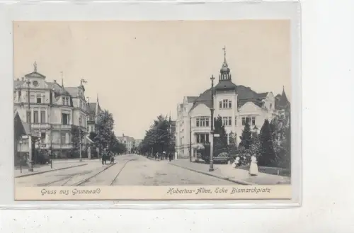 B82234 Grunewald Streitwagen Hubertus Allee Ecke Bismarckpl Deutschland Vorder Rückseite Bild