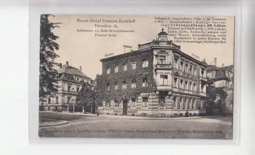 B82307 Hotel Pension Ruedeloff Dresden Schniorrstr Deutschland Vorder Rückseite Bild