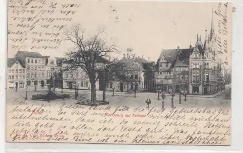B82314 Peine Markplatz mit Rathaus Deutschland Vorder Rückseite Bild