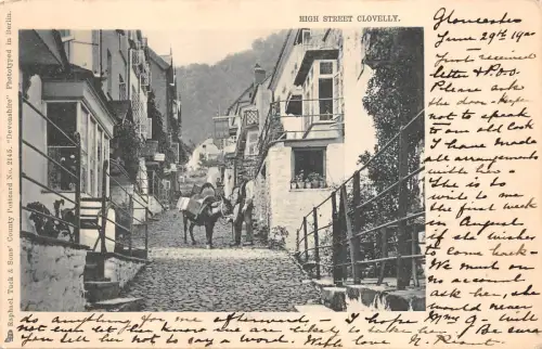 BR64438 High Street Clovelly UK