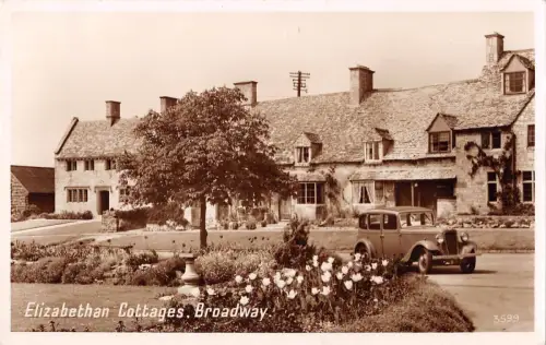BR98555 Elizabethan Cottages Broadway Echtfoto Auto Voiture Englisch 3599 UK