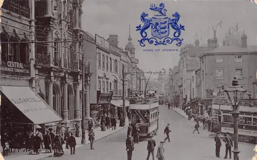 BR64317 Ipswich Cornhill Doppeldecker Straßenbahn UK