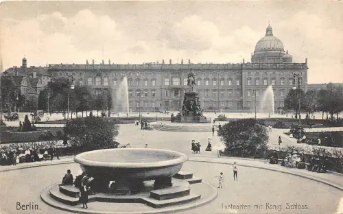 B4458 Germany Lustgarten mit Königl Schloss Vorder-/Rückscan