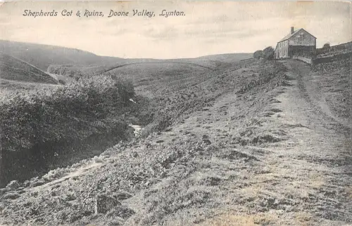 BR98533 Shepherds Cot and Ruins Doone Valley Lynton UK