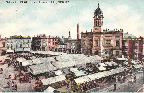 BR98626 Marktplatz und Rathaus Derby Bogen UK