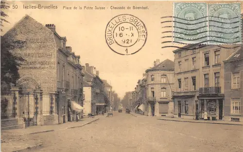 B92923 ixelles bruxelles place de la petite suisse belgien chaussee de boondael