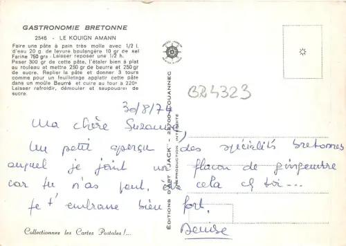BR4323 Gastronemie Bretagne Le Kougn Amann Frankreich
