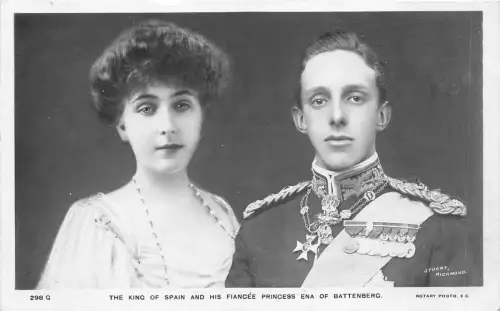 br104979 König von Spanien und seine Finacee Prinzessin Ena von Battenberg Königskönig