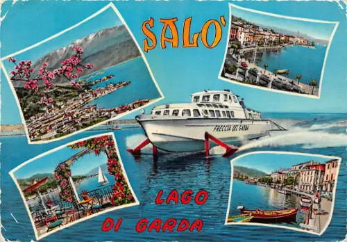 B58616 Lago di Garda Salò Freccia del Garda Boot Bateau Multiviews Italien