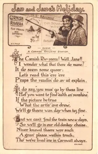 uk51677 Jan und Janes Urlaub Cornish Riviera Echtfoto UK Cornwall