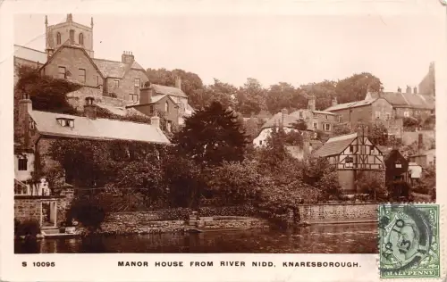 BR64443 Herrenhaus vom Fluss Nidd Knaresborough Echtfoto UK TC