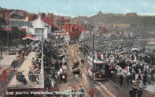 BR64347 The South Foreshore Scarborough Doppeldecker Straßenbahn UK