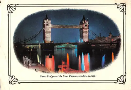 BR92249 Tower Bridge und die Themse London bei Nacht UK