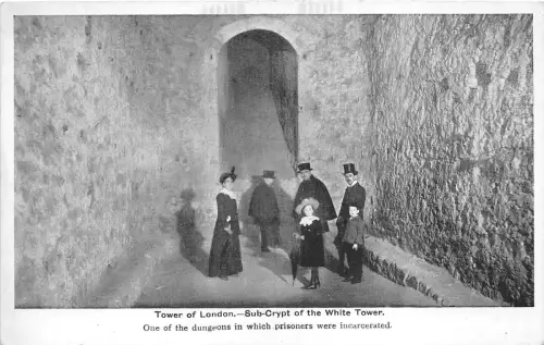 B4199 UK London Tower of London Sub Crypt of the White Tower Front/Back Scan