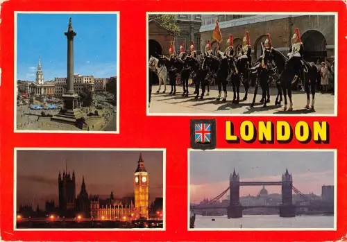 B102607 London Military Trafalgar Square and Nelson S Column UK