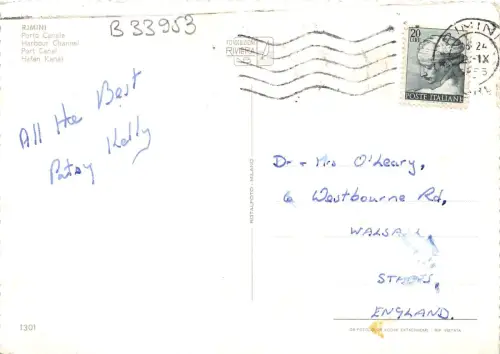 B33953 Rimini Hafenkanal Italien