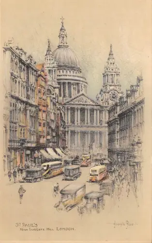 BR65067 St Paul S von Ludgate Hill London Doppeldeckerbus Postkarte UK